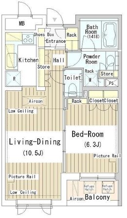CARO南青山の物件間取画像